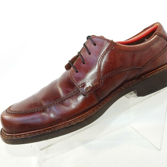 Ecco Size 10 D Brown Leather Oxfords Mens R4B25 main image 4